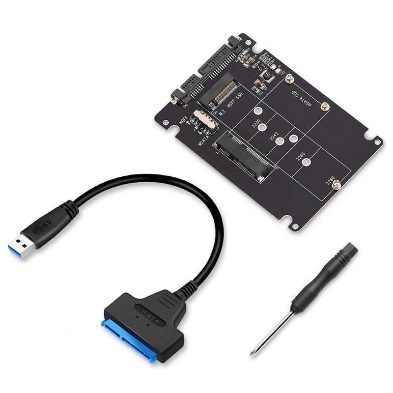 M.2 NGFF Ǵ msata-sata 3.0  USB 3.0-2.5 SATA ϵ ũ 2--1   ī, PC Ʈ  ̺ 